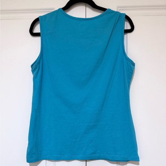 George Aqua Blue Sleeveless Tank Top - Picture 3 of 3